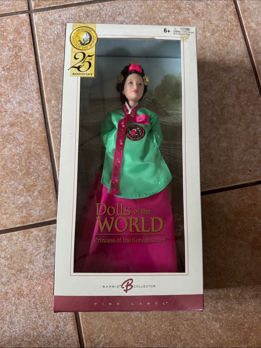 Barbie Dolls of the World Princess of the Korean Court Green and Pink Outfit